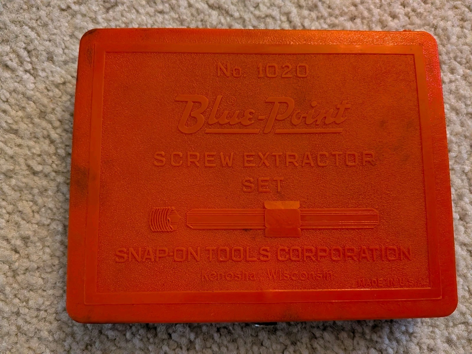 Vintage E-1020 Blue Point Screw Extractor Set & Box. Rare.
