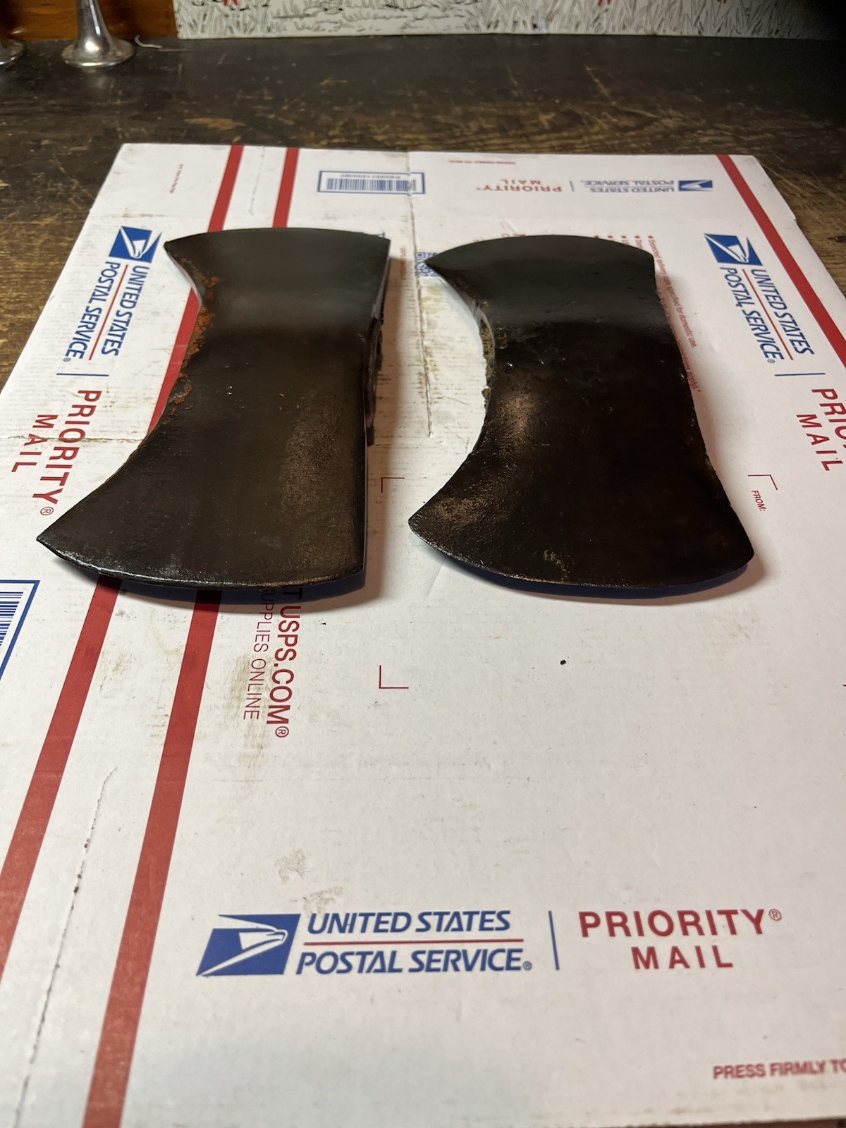 Vintage 2 Double Bit Axe Head 2 Logging Felling Axe Good Shape