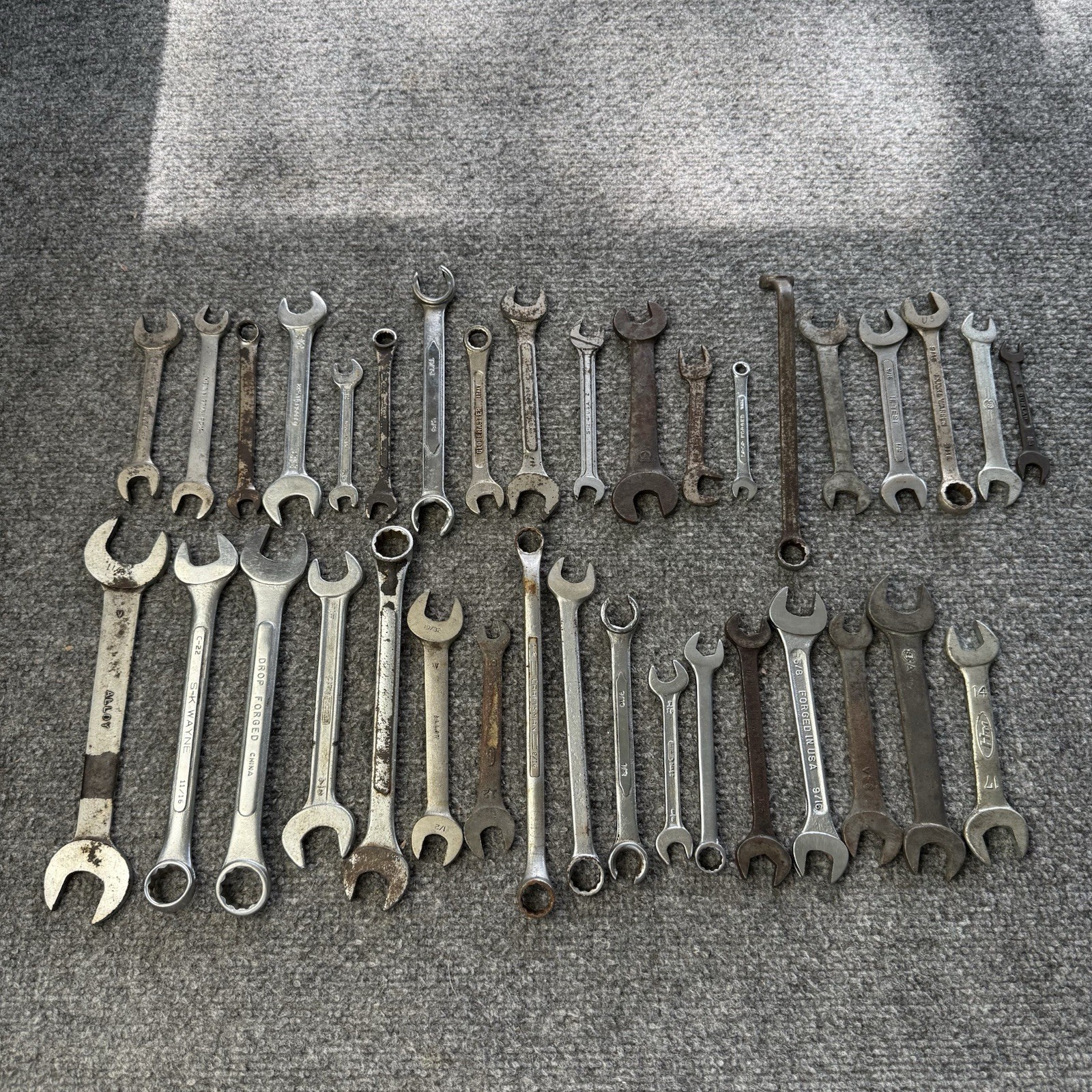 Vintage Wrench Lot USA Steel Williams Superrench Billings Bonney Vlchek 35pc