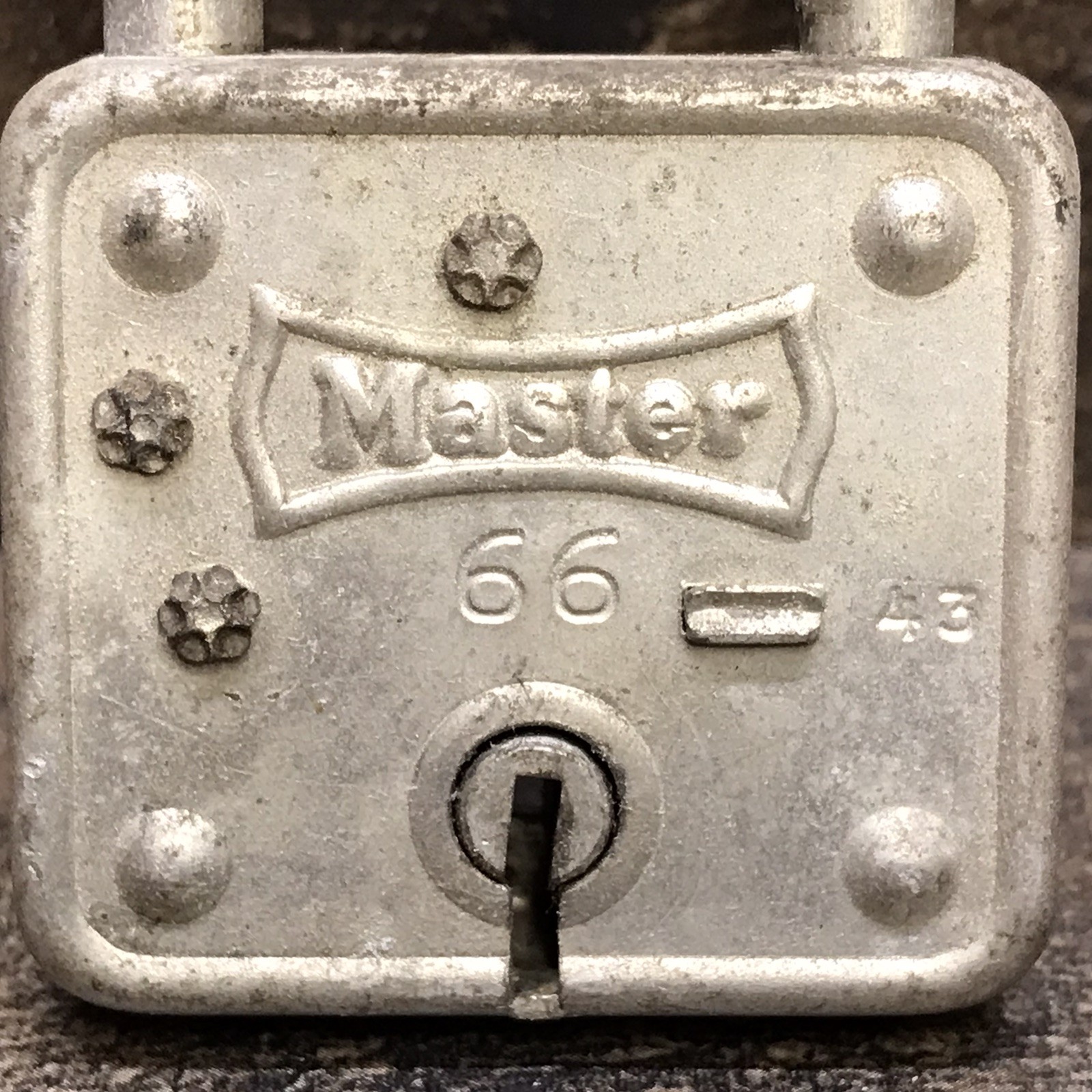 Vintage 1943 Master Lock Co #66 Bicycle Bike Padlock w/Key Made In USA 🇺🇸
