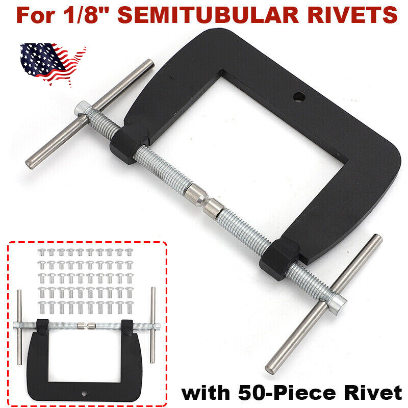 Vent Window Riveter Restoration Tool with Fix Dies For 1/8″ SEMITUBULAR RIVETS