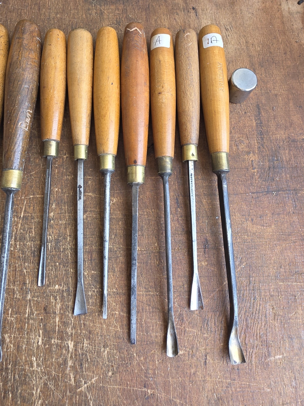 17 x Marples Carving Chisels And Gouges Wood Carving Ben Harms Collection