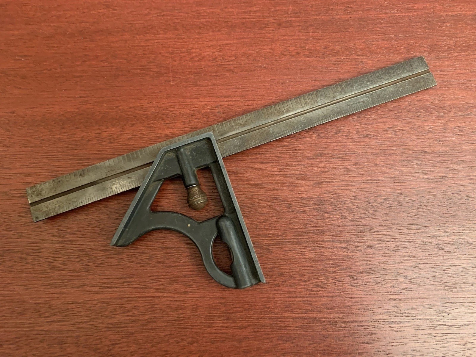 Threadwell Tool Co 12” Adjustable Carpenter Square With Level USA Vintage Tools