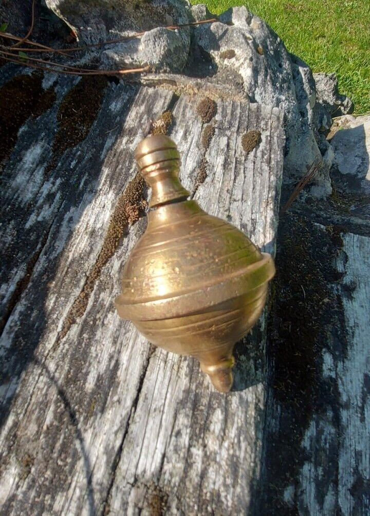 PLUMB BOB VINTAGE BRASS ANTIQUE OLD LEVEL 397 GRAMS 10CM
