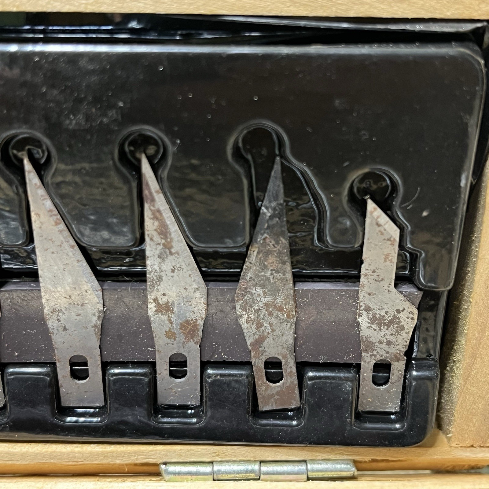 Vintage X-Acto Knife Blade Holders Wooden Box Set Utility Knife Made In USA Lot