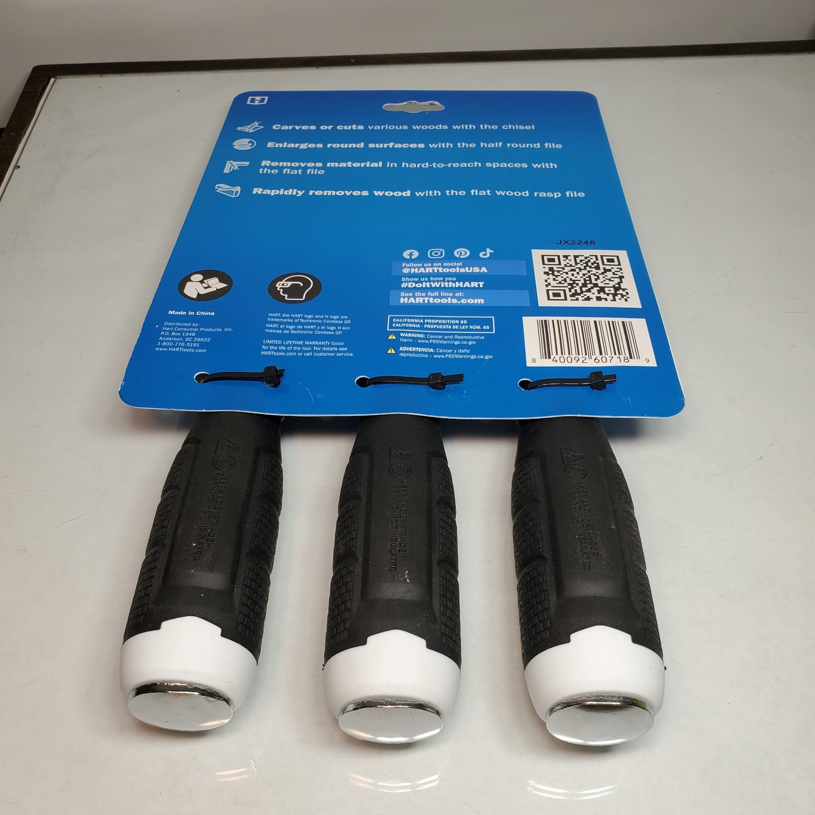 Hart 4 In 1 Chisel And Rasp Set. NEW ~ 1″, 3/4″, and 1/2″… Quick Ship From USA