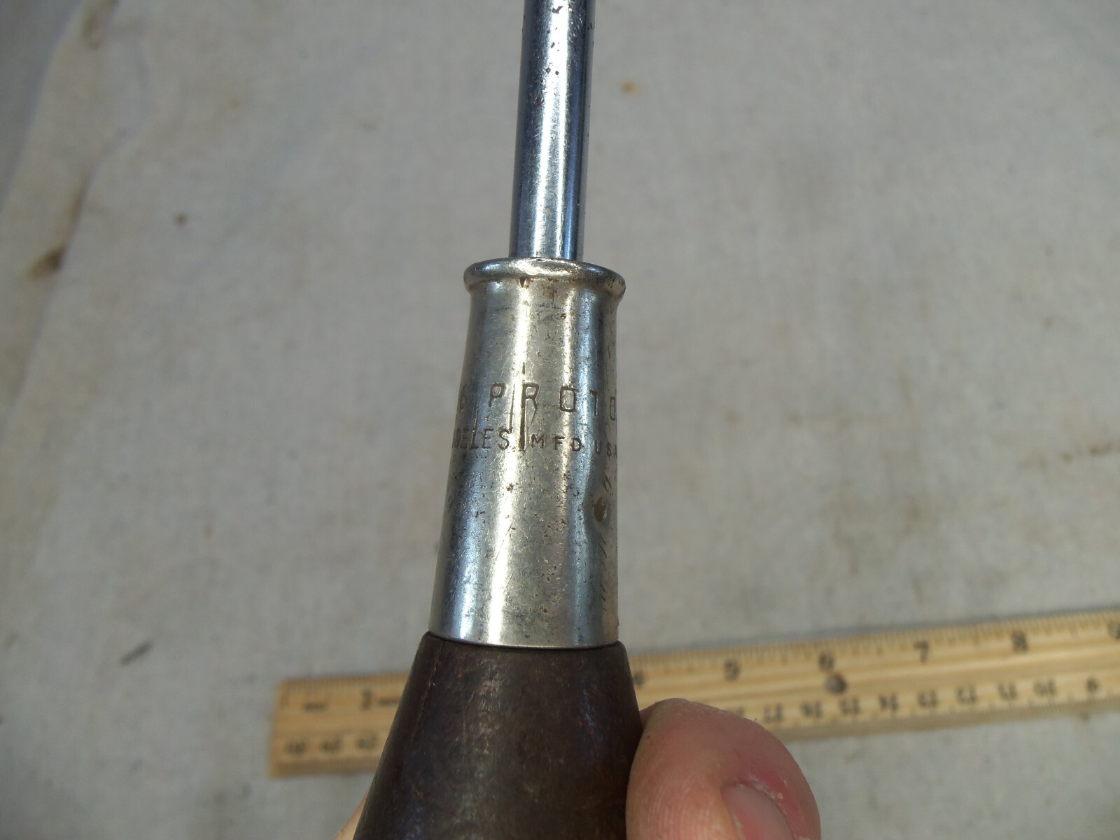 Vintage PROTO Wooden Handle Phillips Screwdriver No.9786 11-11/16” Total Length