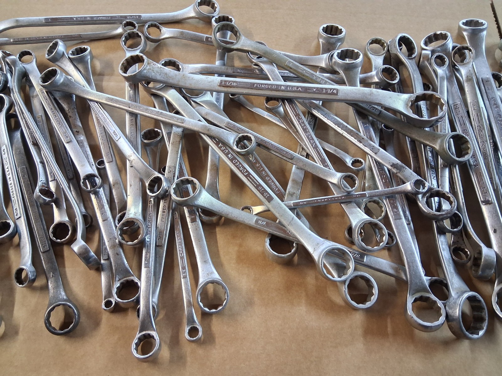 Vintage Craftsman Double Box End Wrenches Bulk Lot Mostly SAE All USA made.