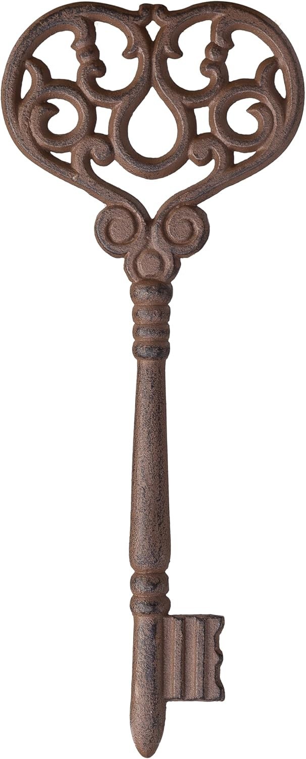 Large Handcrafted Cast Iron Skeleton Key Wall Art – Rustic Gothic Vintage Decor