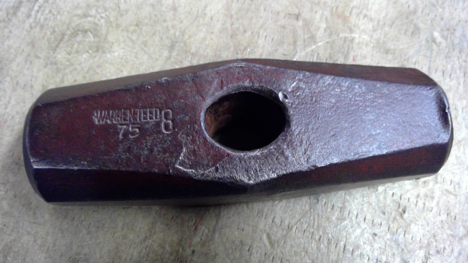 Vintage WARREN-TEED No. 75 Nevada Pattern 8 Lb. Sledge Hammer Head Nice’n’Clean!