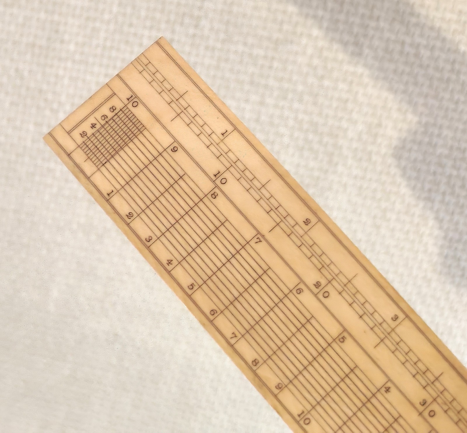 ANTIQUE RULER SCIENTIFIC PLOTTING SCALE 19th CENTURY 6″