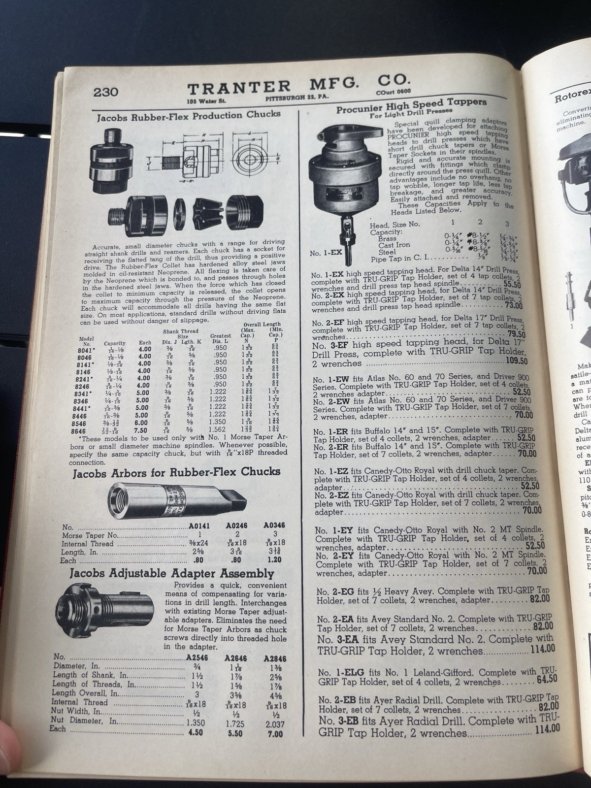 Tranter MFG CO Pumps, Machinery, Shop Equipment Catalog 46 Hardcover Pittsburgh