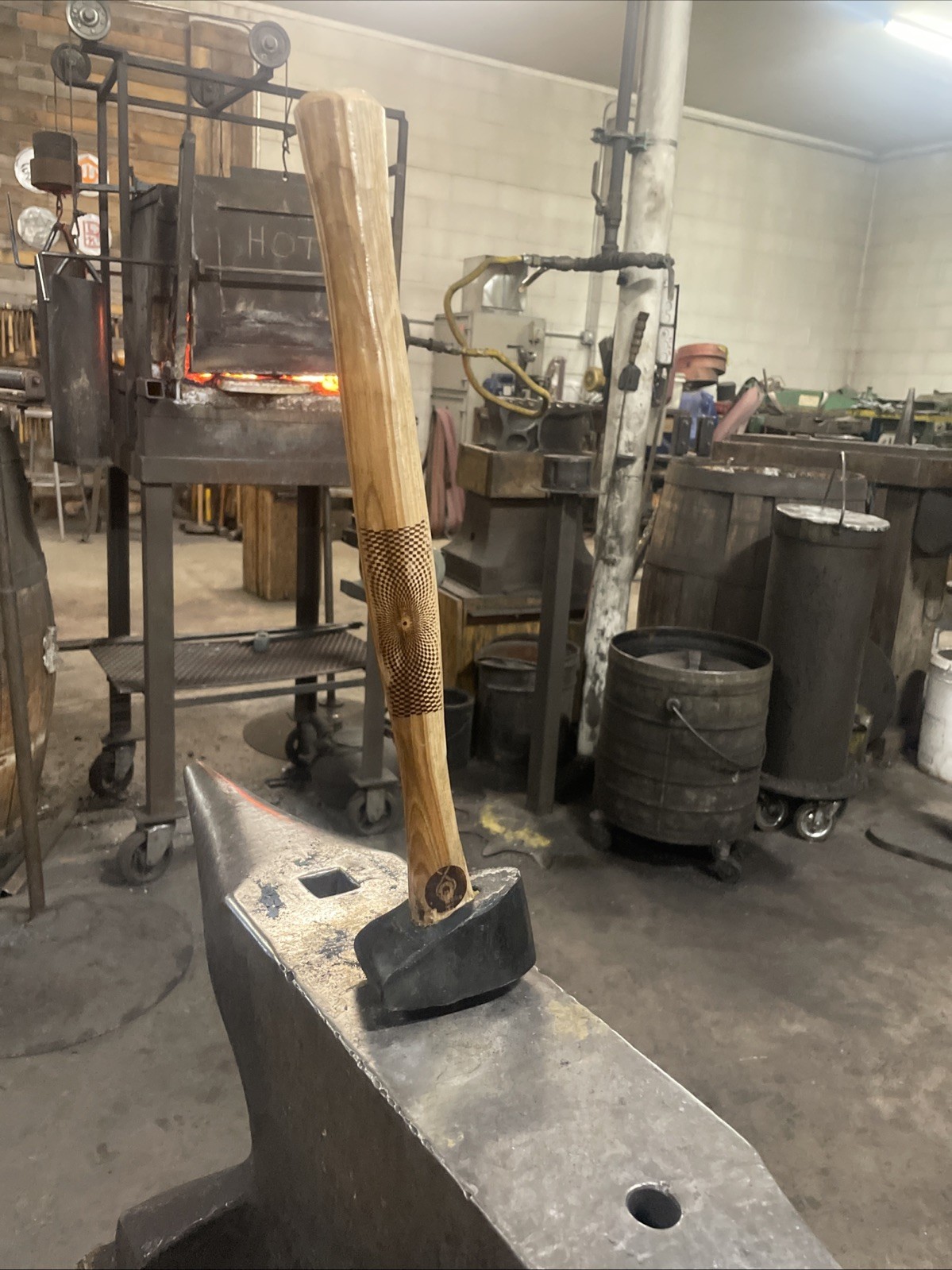 2Lb 13Oz Dual Peen Hammer Blacksmithing 4140 Steel/ hand forged in United States