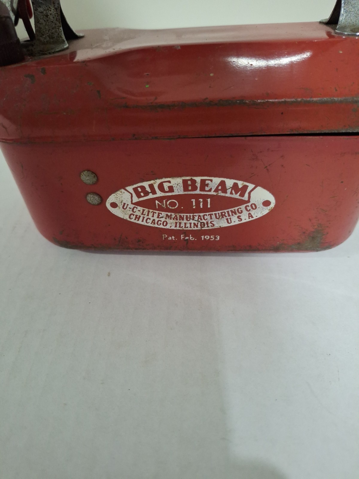 Vintage BIG BEAM No. 111 All Metal Flashlight U-C-Lite Untested