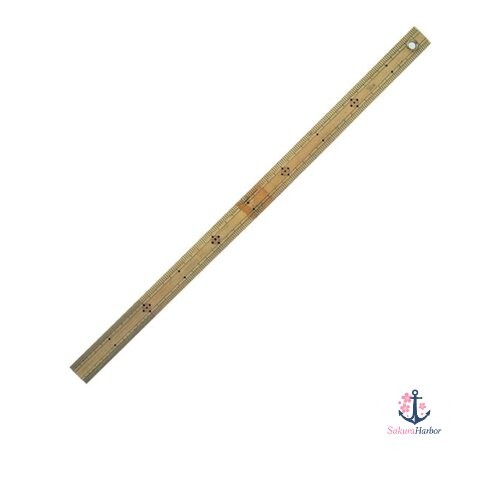 NEW Shinwa Sokutei Bamboo Ruler 50cm with Grommets 71765
