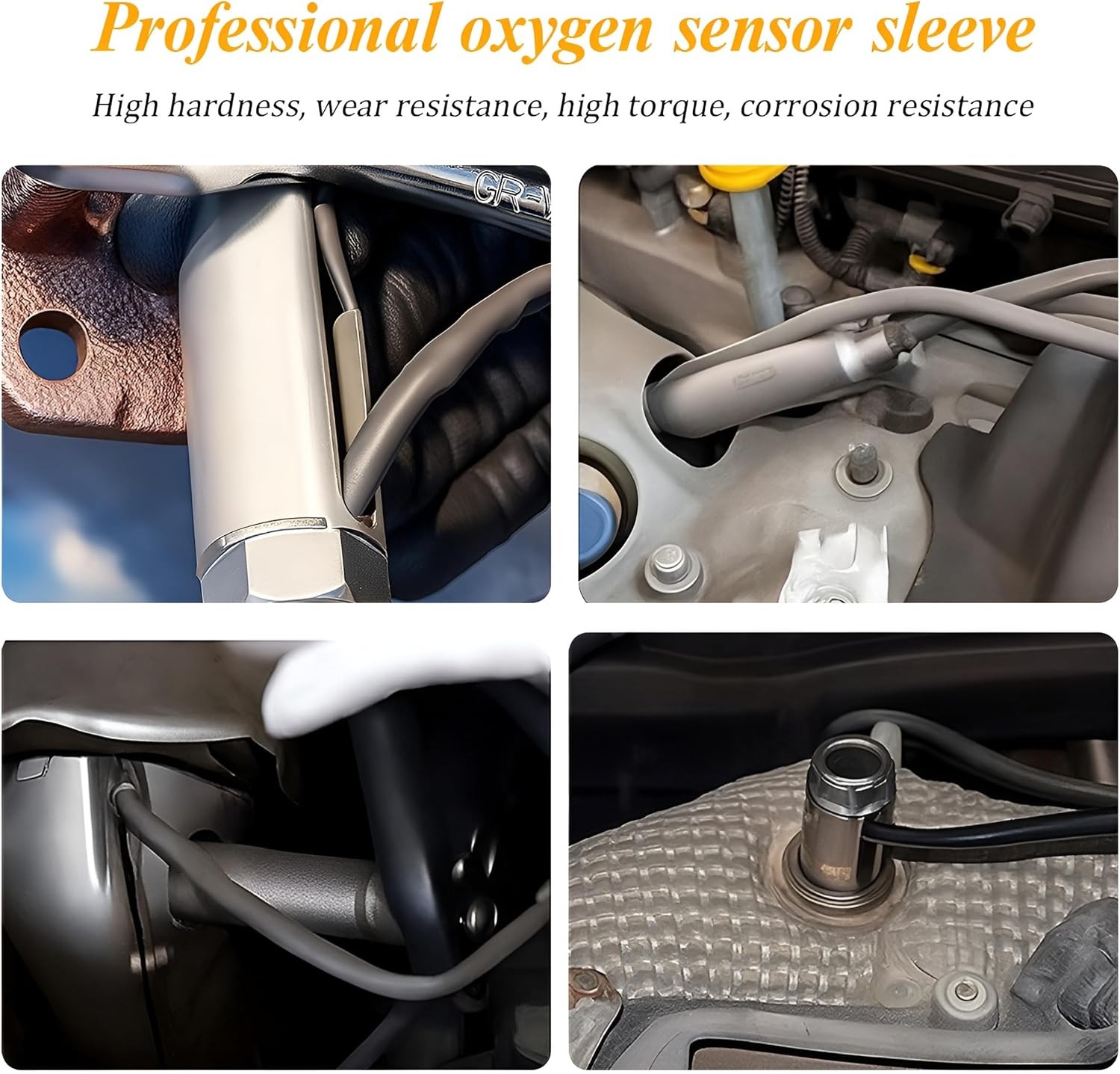 Oxygen Sensor Socket, 1/2 Inch Drive by 7/8 Inch Chrome-Vanadium Steel Vehicle O