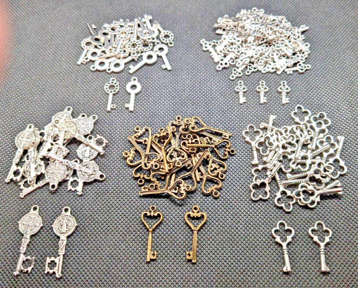 Keys Lot of 5 Bundles Multiple Design Mini Charms Smalls Findings Jewelry Supply