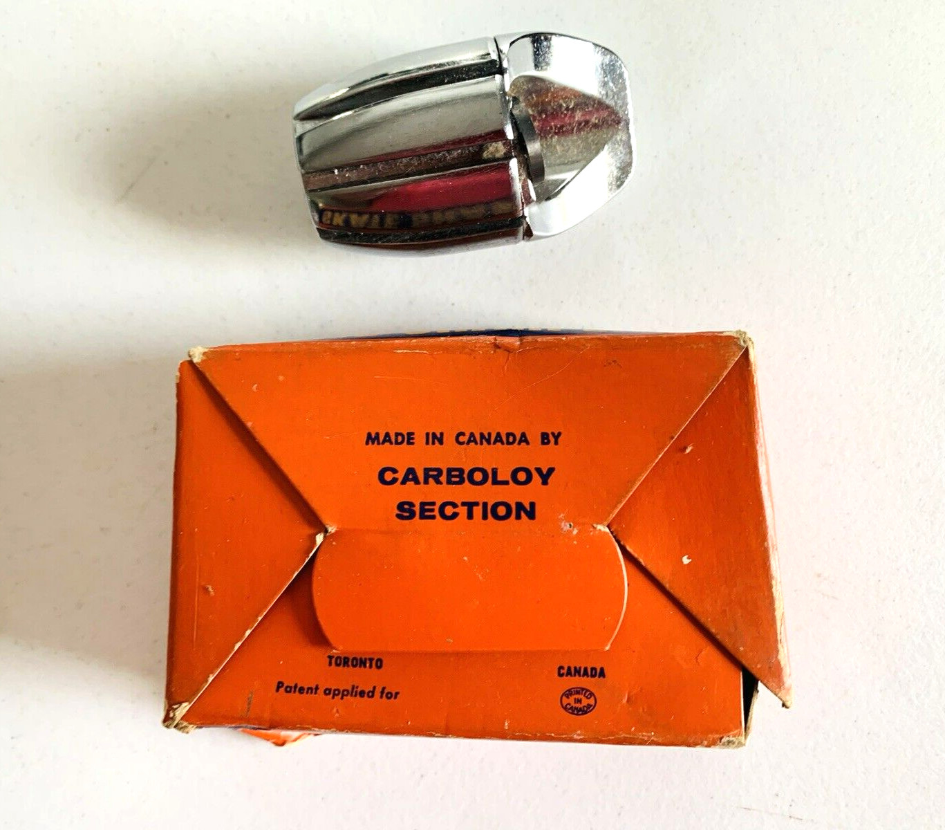 Vintage GE General Electric Carbology Ice Skate Sharpener Hockey Canada Box