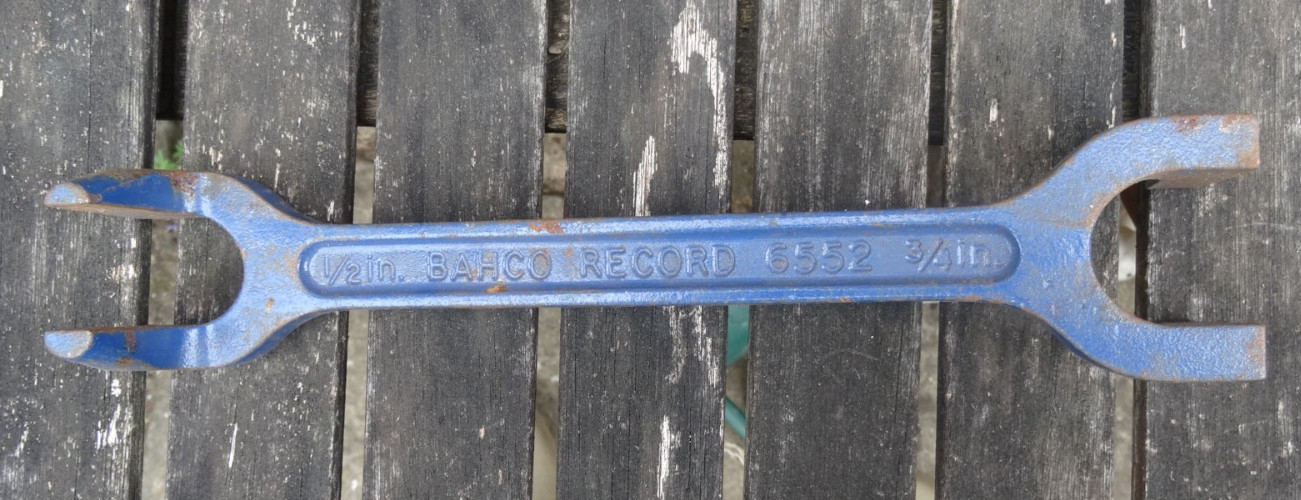 BAHCO RECORD 6552 WRENCH 1/2in ,3/4in made in England