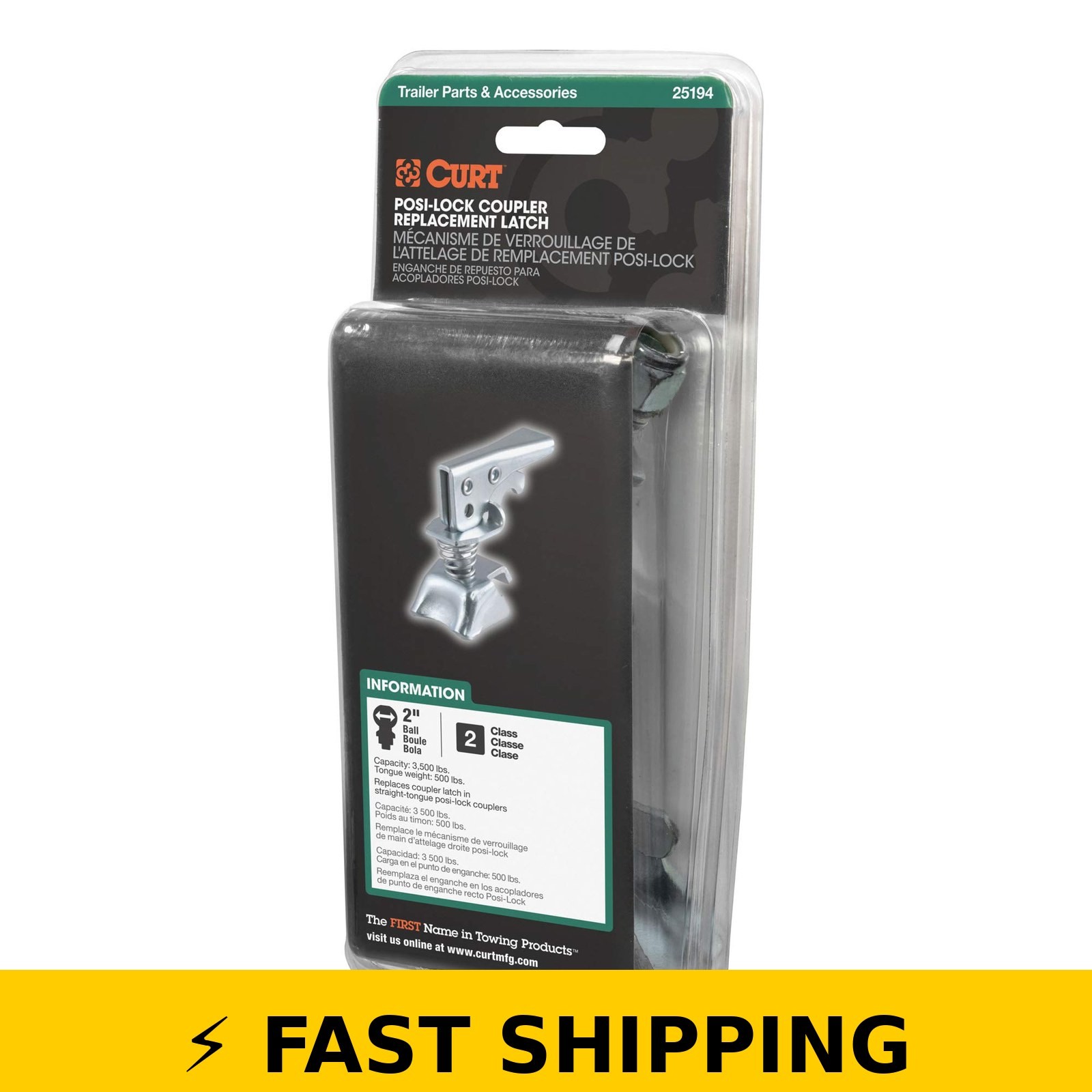 CURT Posi-Lock Coupler Replacement Latch for 2-Inch Trailer Hitch Ball