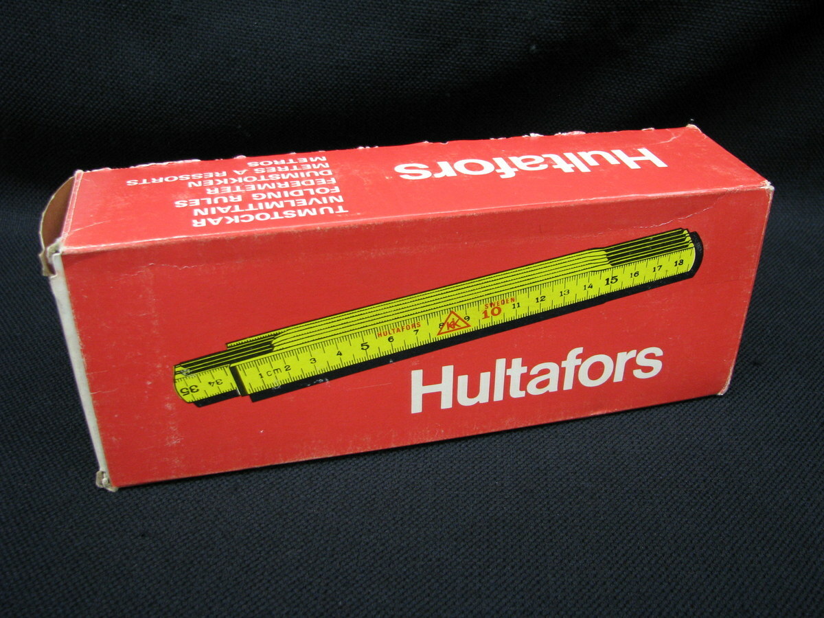 NOS Box of 10 HULTAFORS of Sweden 72″ Folding Rule Rulers 6ft. in Box