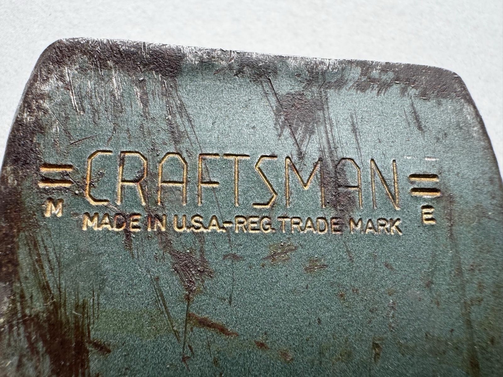 Vtg Craftsman 3.5lb Single Bit Axe Mann Edge Orig Paint & Handle Leath Sheath