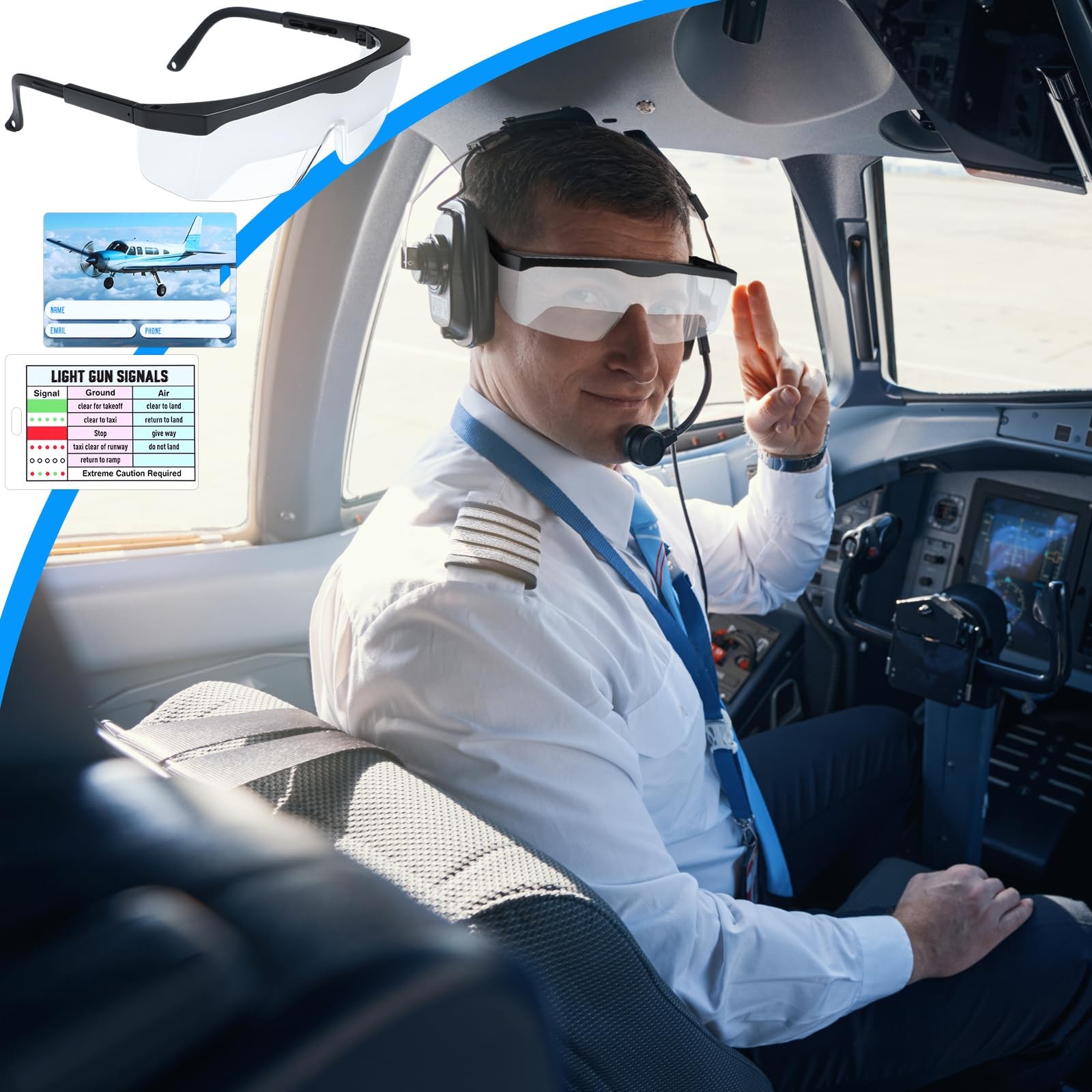 Aviation Flight Training Glasses Adjustable View Limiting Goggles Device with…