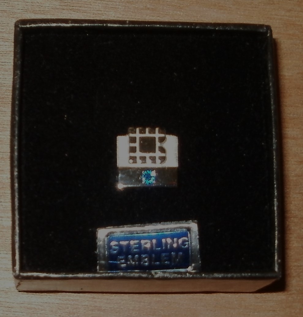 Vintage Builders Square Home Improvement Warehouse 5 Year Pin Tie Tac Sterling