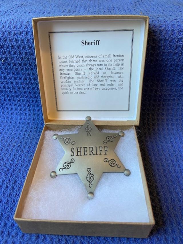 Old Western Sheriff Star Badge – Boxed