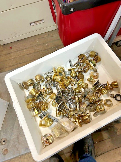 23Lbs mix lot of Locks, cylinders, arts craft, parts, misc,steampunk,salvage lot