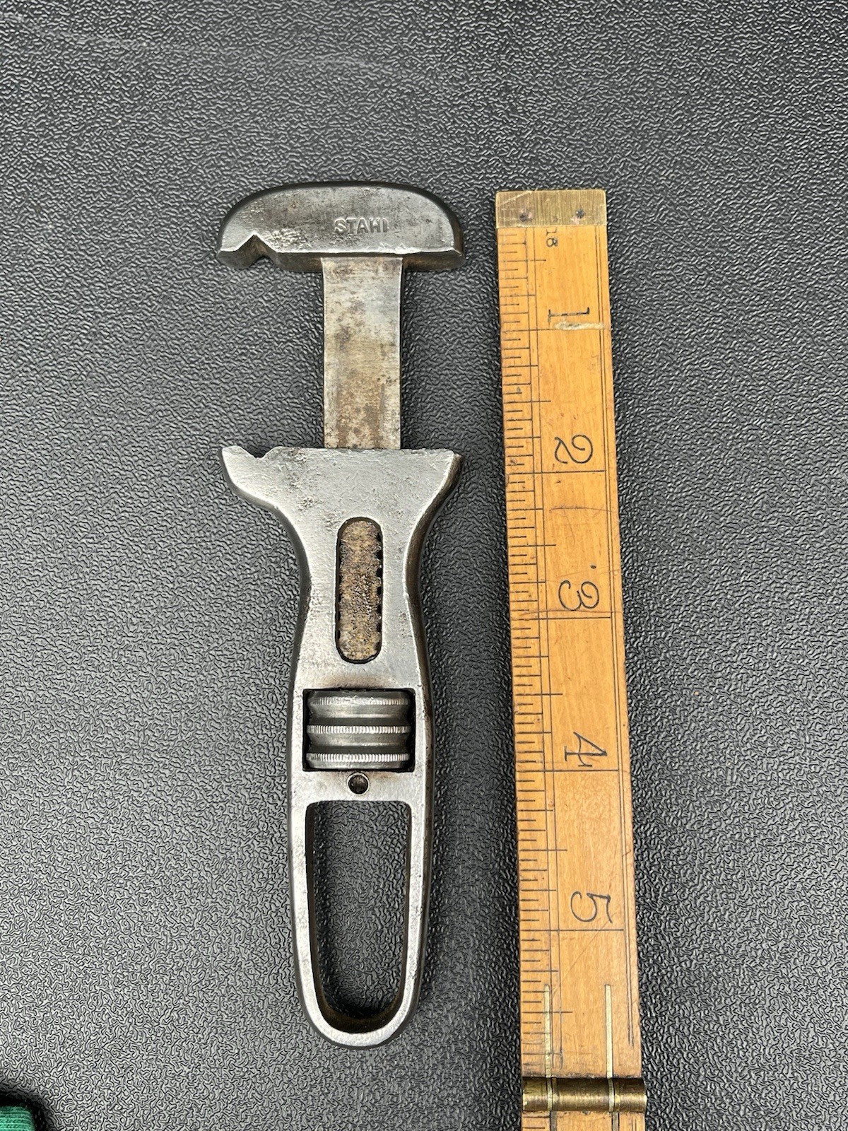 Vintage STAHL 4-1/2” Adjustable Key Nut Spanner Wrench Vintage Tools