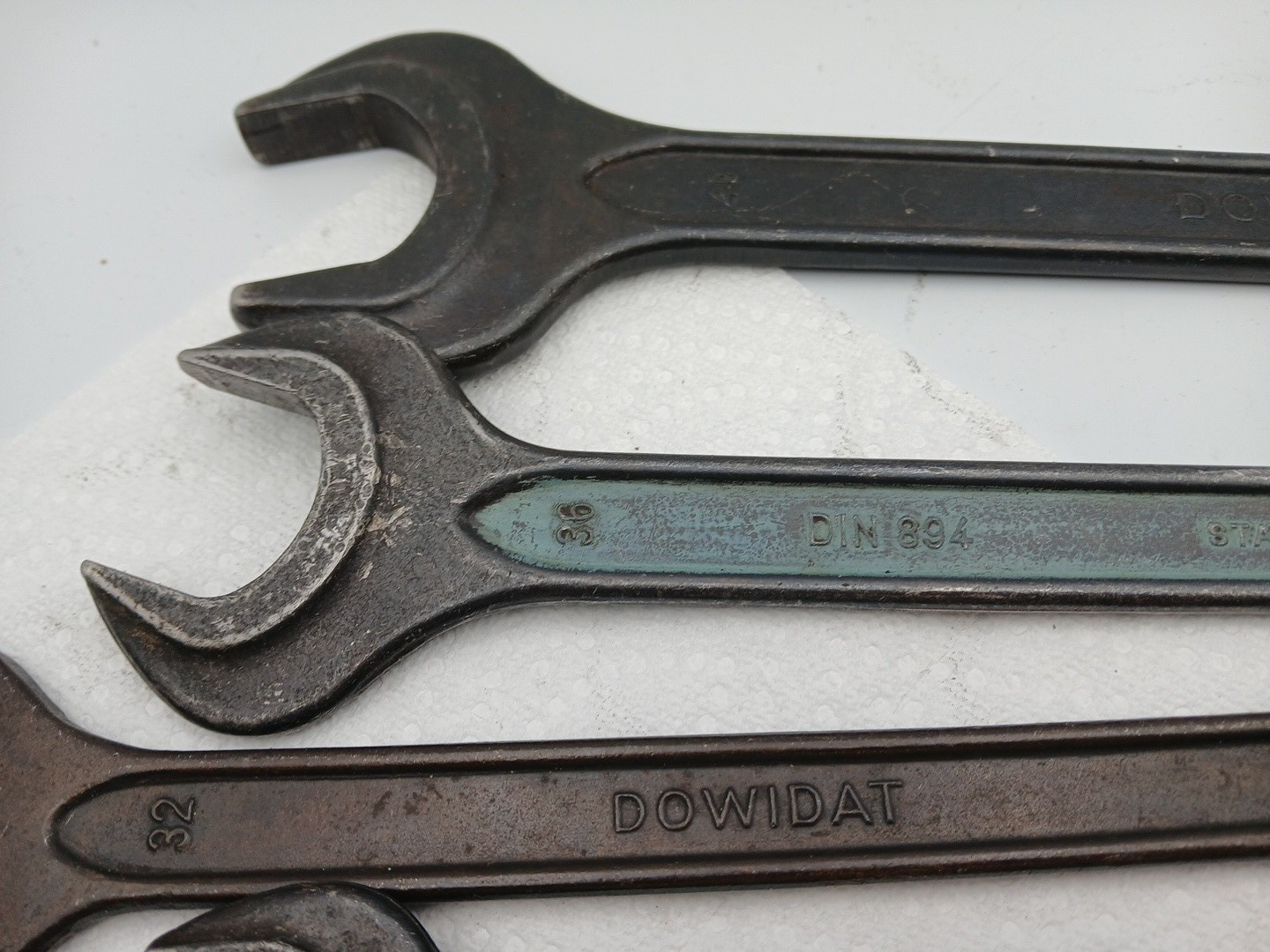 Lot of 7 VTG DOWIDAT Wrenches 46 36 32 30 27 24 17 Germany DIN 894