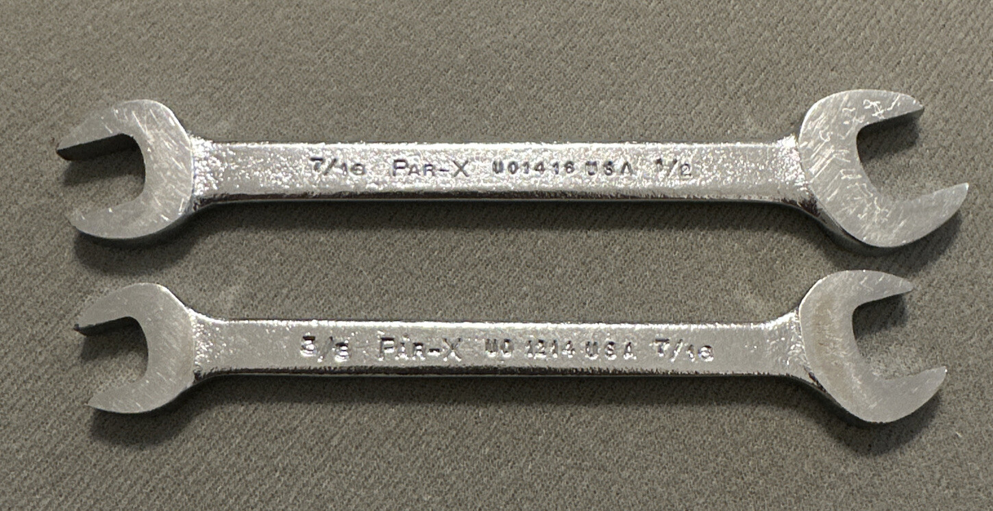 PAR-X OPEN WRENCH (BY SNAP-ON) 3/8”x7/16” & 7/16”x1/2”. UO1214 & UO1416. USA SAE
