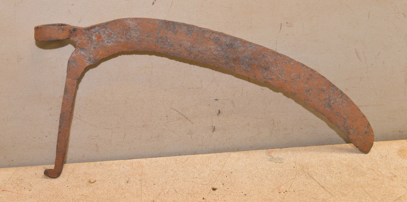 Antique blacksmith forge welded 1700’s sickle scythe collectible primitive tool