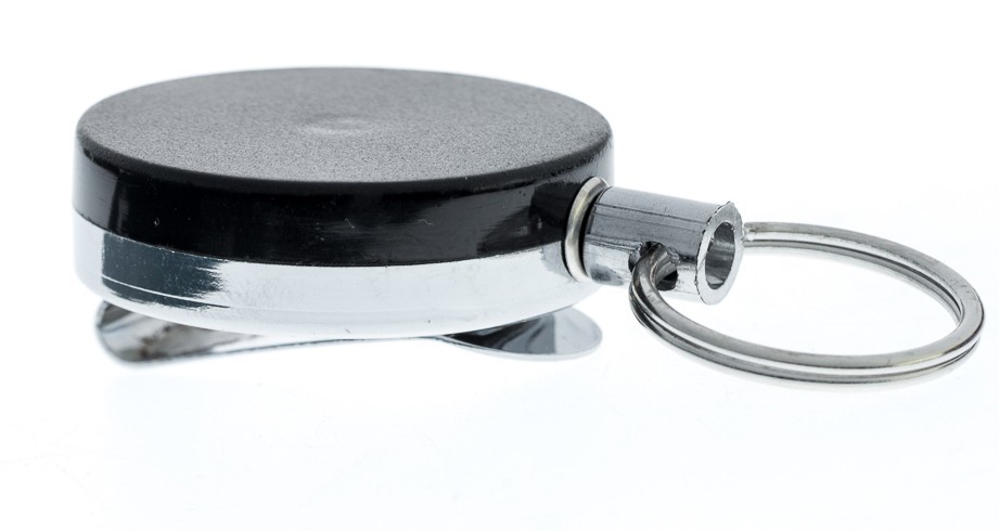 New 2 pieces 1.5″ PULL REEL key chain EXTENDS 24″ retractable CABLE