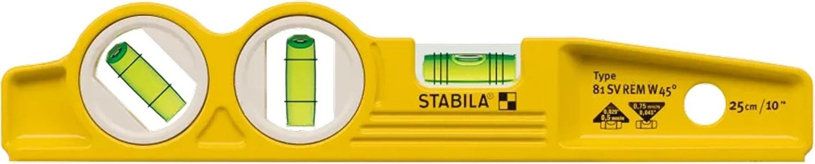 Magnetic Die-Cast Torpedo Level with 3 Vials for Ultimate Precision 45°