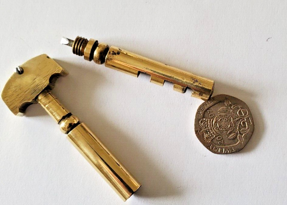 Vintage Solid Brass Glass Cutter Collectable Usable
