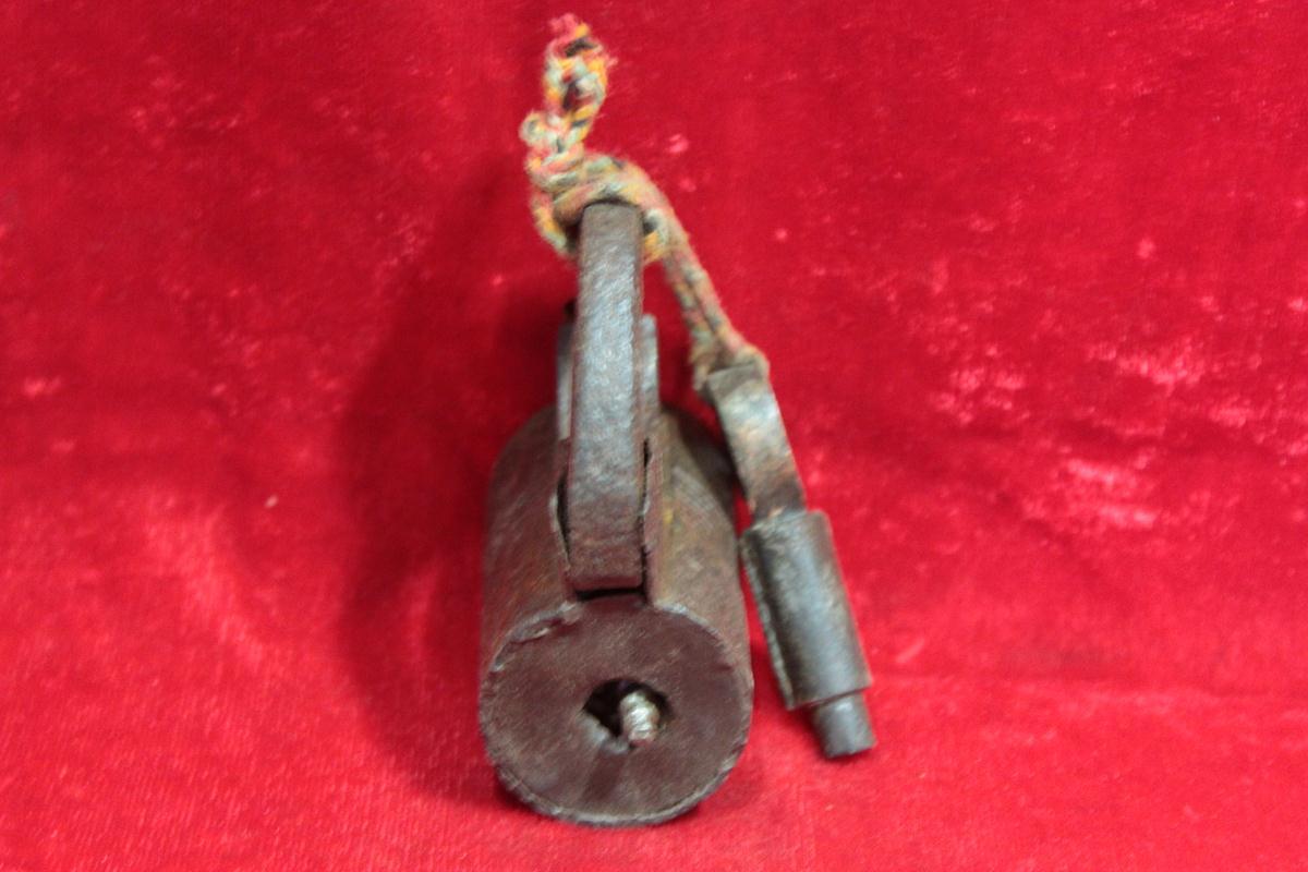 Iron Lock and Screw Key Old Vintage Antique Rare Collectible