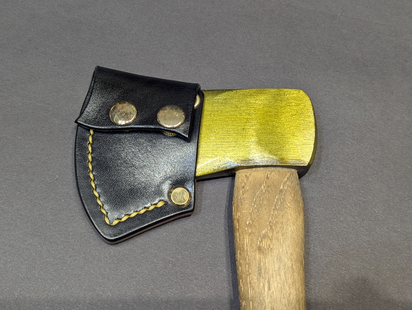 Vaughan Sportsman/Salesman/Sounding Axe Hatchet w/Cust.Handmade Leather Ax Mask