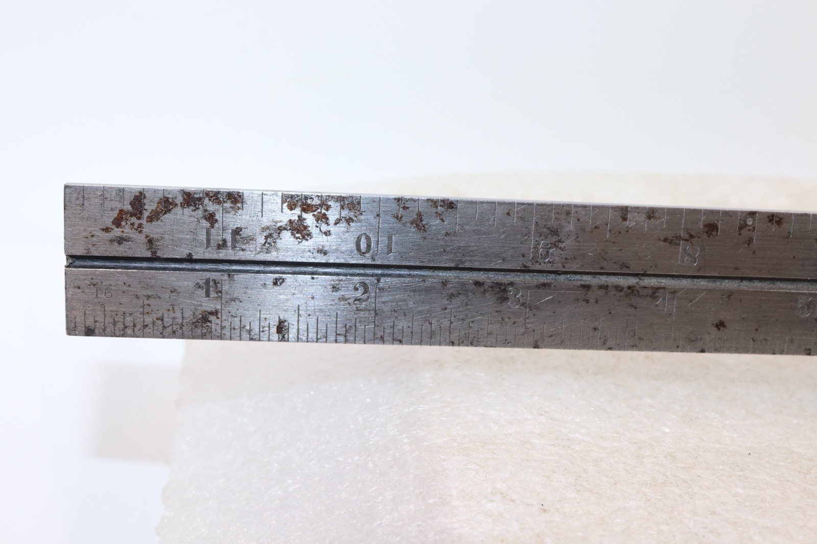 Vintage L.S. Starrett Co. U.S.A. 12″ rule No. 4 Grad. Hardened Steel Rule