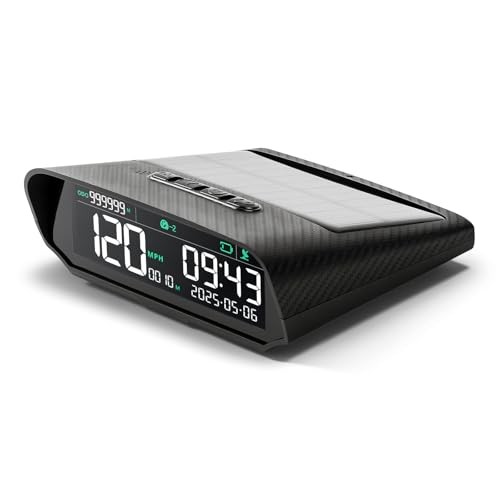 X100 GPS Speedometer Car Heads Up Display Solar Charging GPS Speedeedometer