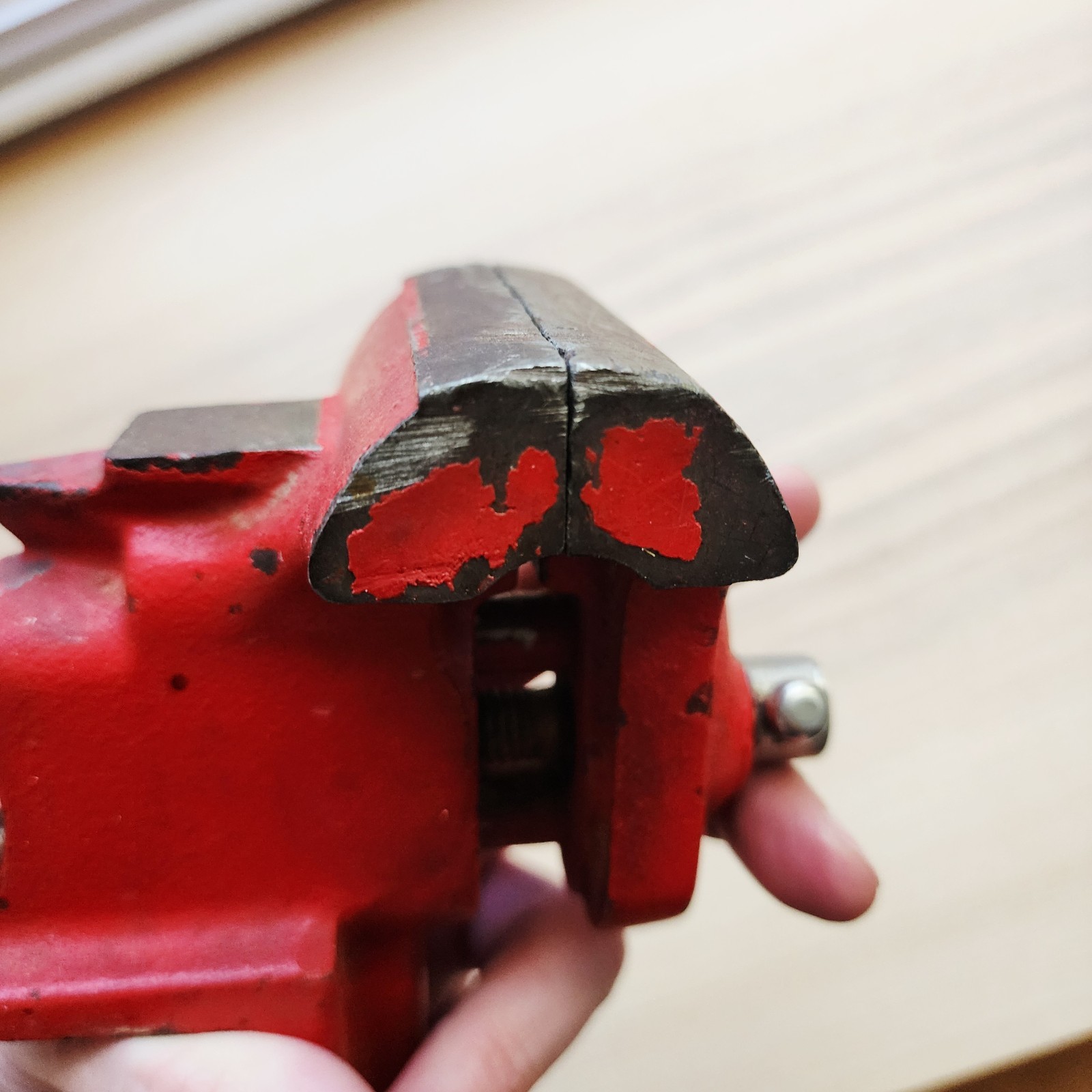 Vintage Red Bench Clamp on 3″ Vise Anvil Gunsmith Jewelry Hobby 5247 JAPAN Sears