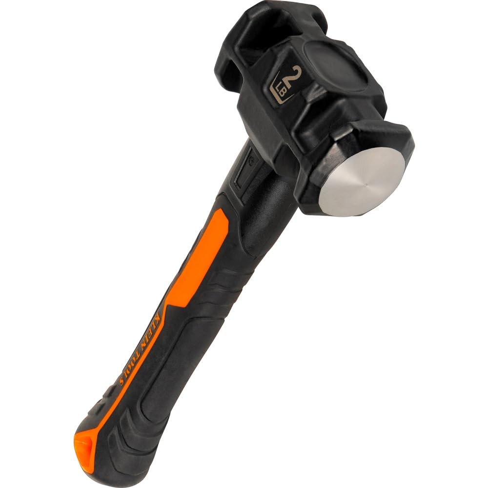 Klein Tools H80692 Sledge Hammer, 2-Pound Smooth Face 2-Pound, Black, Orange