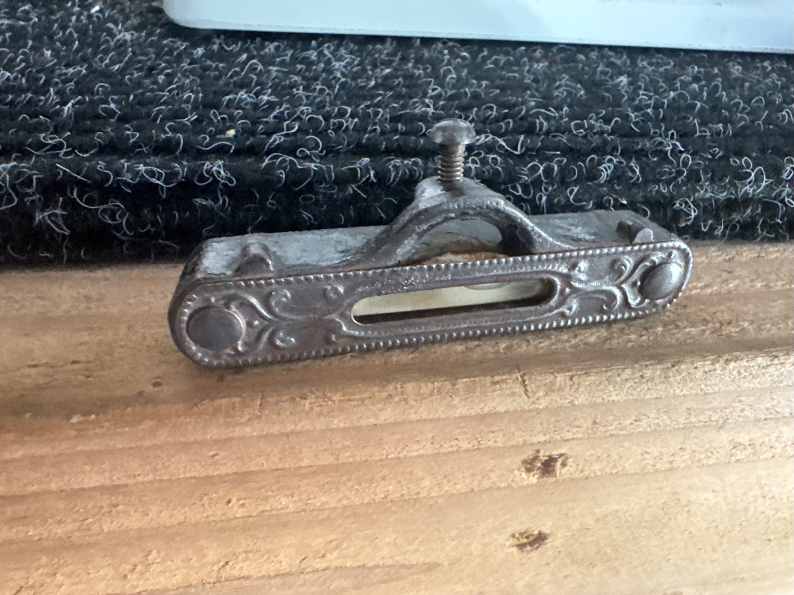 VINTAGE ANTIQUE CAST IRON & BRASS STANLEY POCKET LINE LEVEL PAT JUNE 23 1896