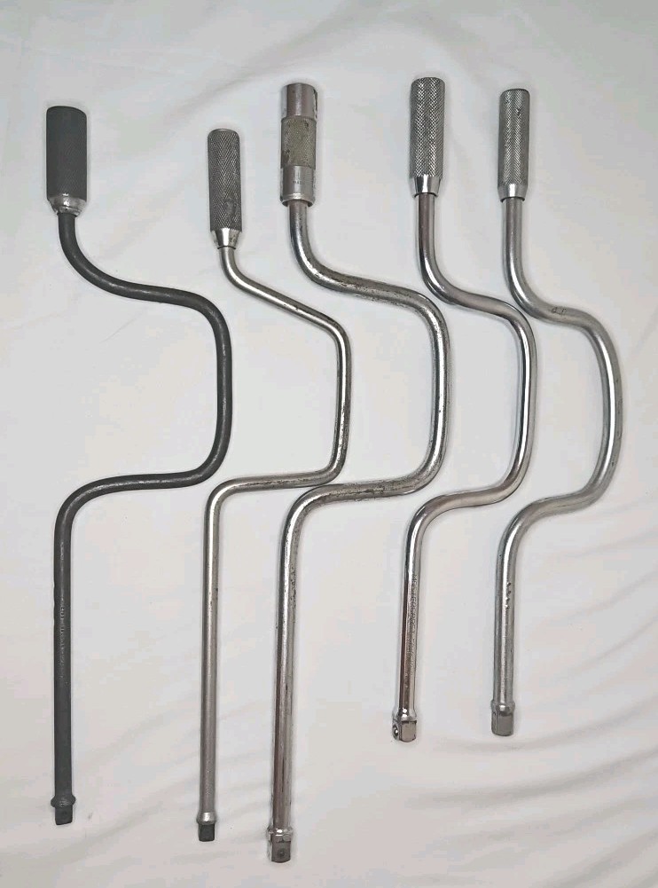 Lot of 5 Vintage 1/2 & 3/8″ Drive Speed Handles SK Husky Indestro Mastercraft