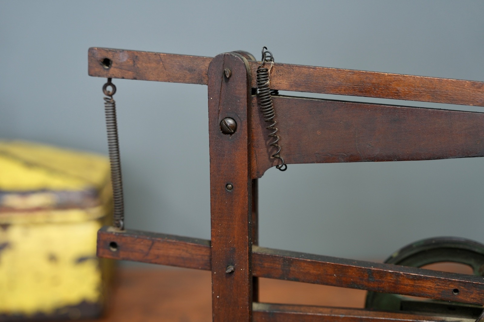Vintage Scroll Saw Antique Hand Saw Woodworking Tool Primitive Industrial Crank