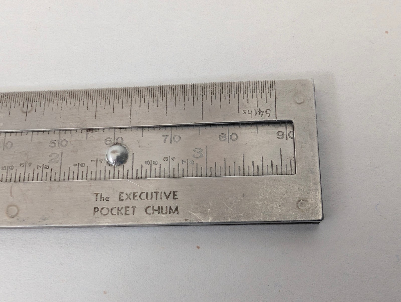 The Executive Pocket Chum No 1045 Slide Caliper Ruler – Stainless – Vintage USA