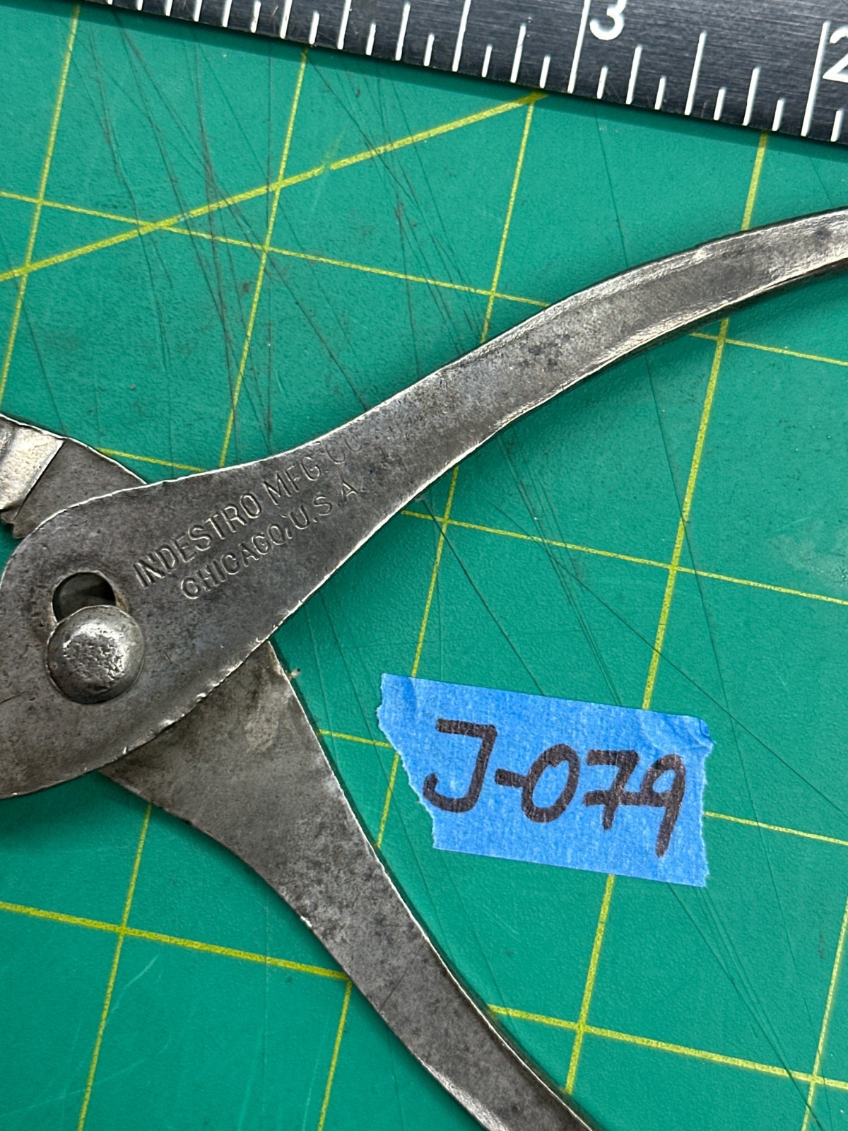 Vintage 6.25″ Indestro Mfg Co. Thin Nose Slip Joint Pliers Tool, Made in USA