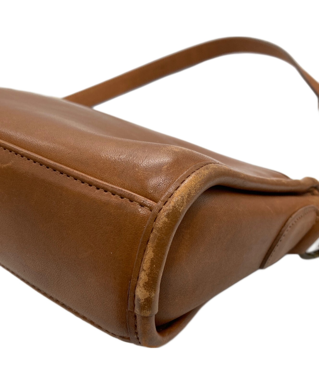 COACH Turnlock Shoulder Bag 242 20.5×23.5x7cm Brown Used Women’s