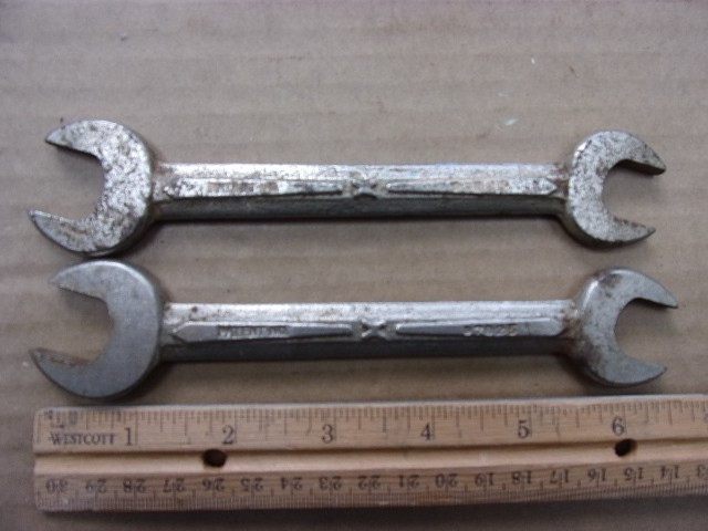 Vintage Bridgeport Hardware Nickel Molybdenum Open-End Wrench 5/8 11/16